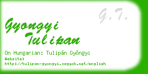 gyongyi tulipan business card