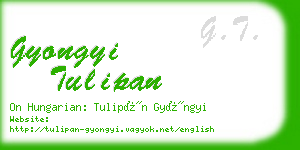 gyongyi tulipan business card